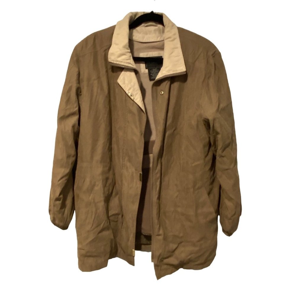Outbrook beige heavy jacket size Large with sleeves and pockets